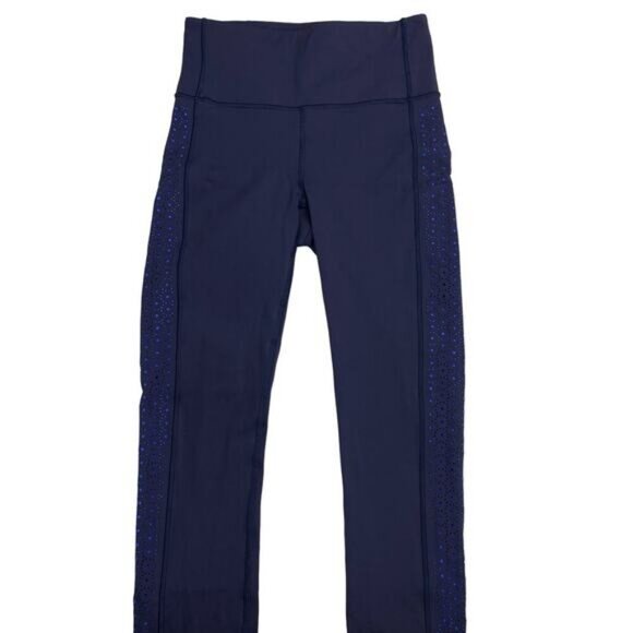 Lululemon Colour Me Quick 7/8 Nulux Tight in Midnight Navy Blazer Blue Size 4 - Picture 3 of 8